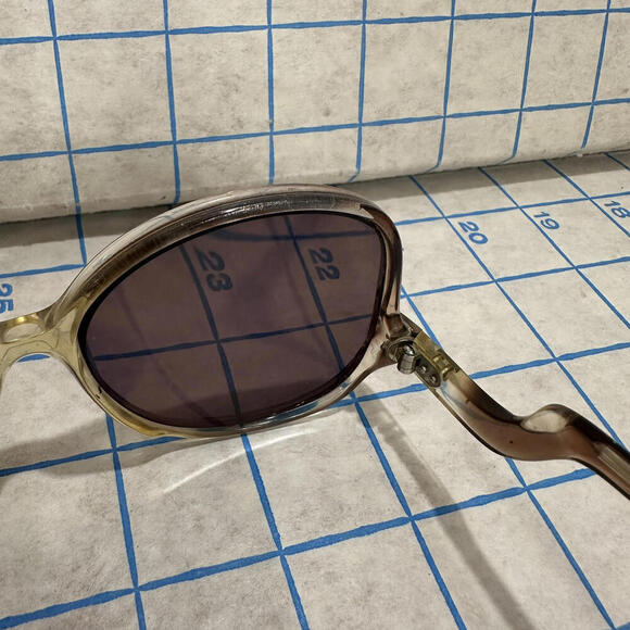 Vintage Oversized Sunglasses Frames Swan Arm Women’s Pink Acetate Purple Tint - Picture 5 of 8